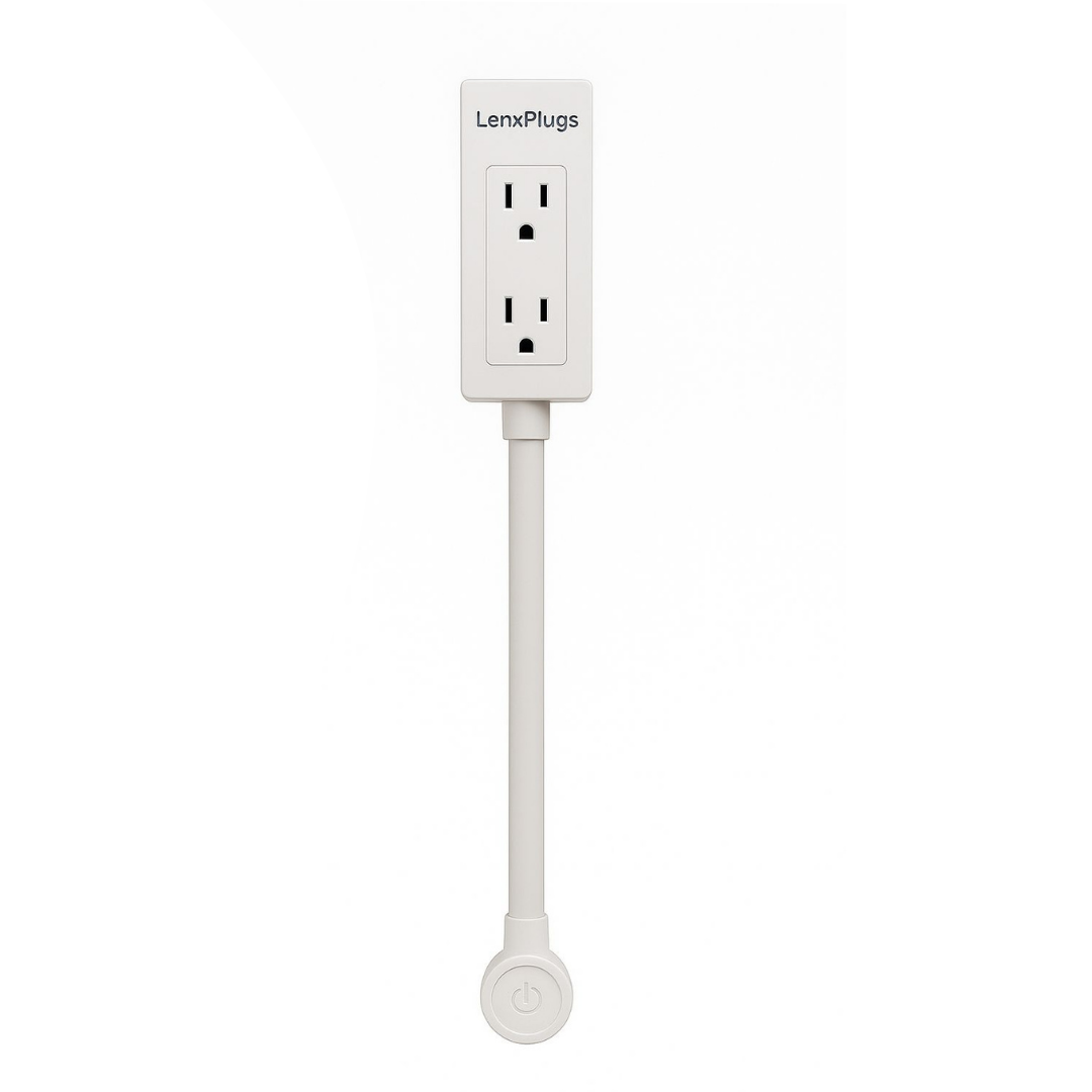 Adjustable Rotation Power Strip Extender with USB Ports and Mobile Holder for Home Office and Travel