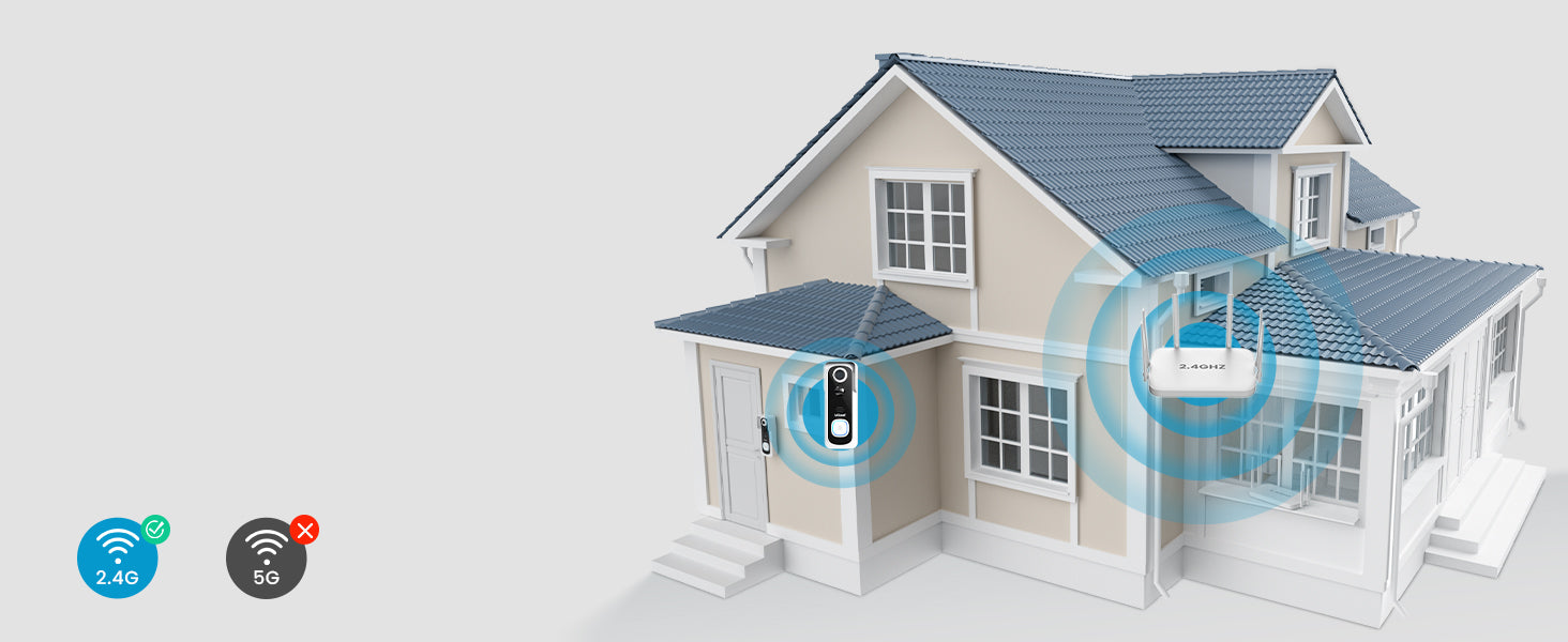 ieGeek Video Doorbell Wireless with Chime 2K HD Doorbell Camera, Smart Home Security Door Bell Voice Message and Changer