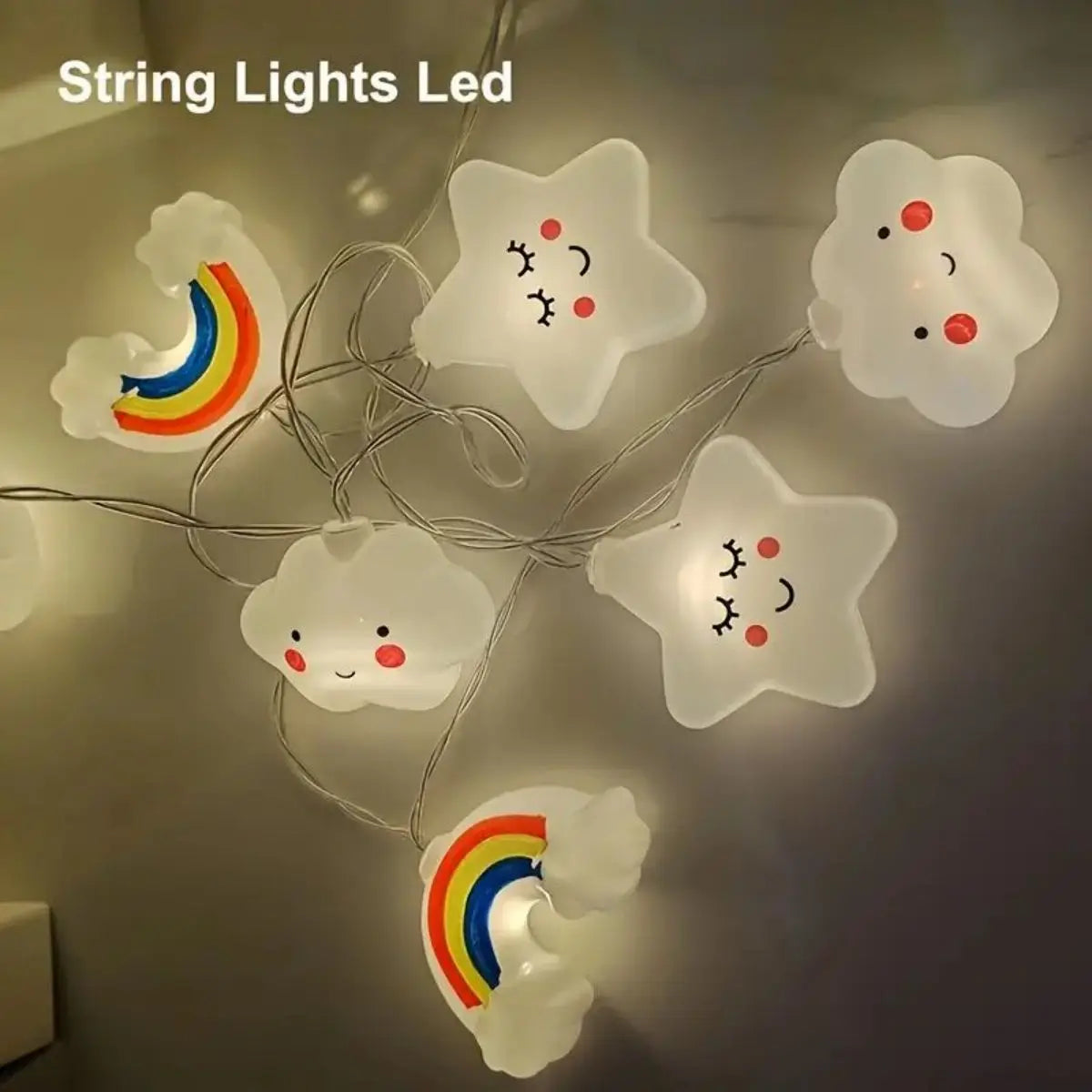 1PC Star LED String Lights | Battery Powered Decorative Lights for Valentine’s Day & Party Decorations