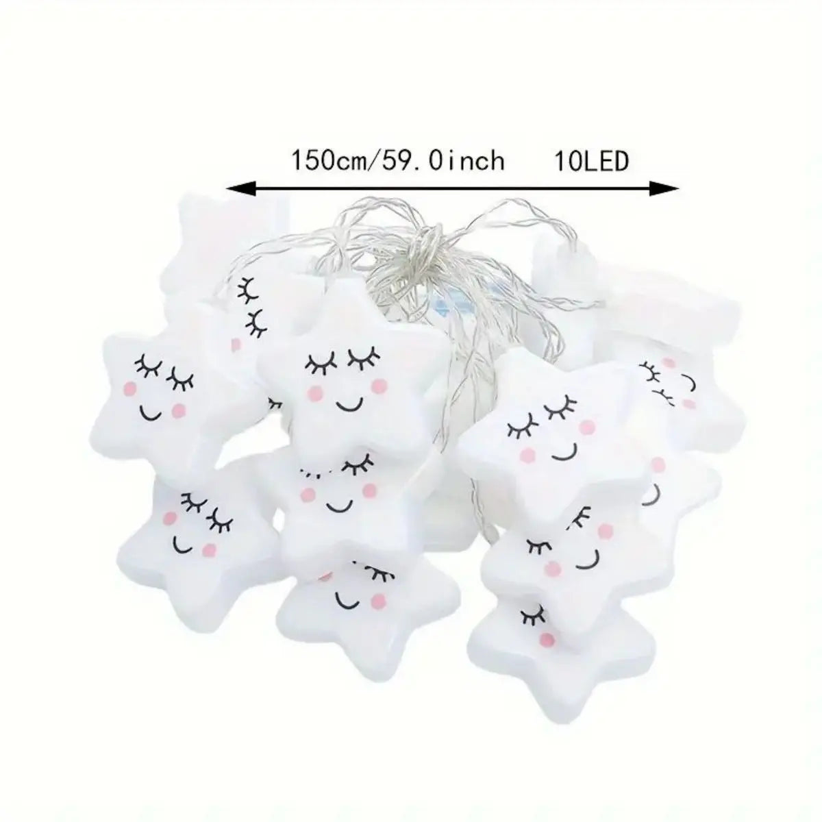 1PC Star LED String Lights | Battery Powered Decorative Lights for Valentine’s Day & Party Decorations