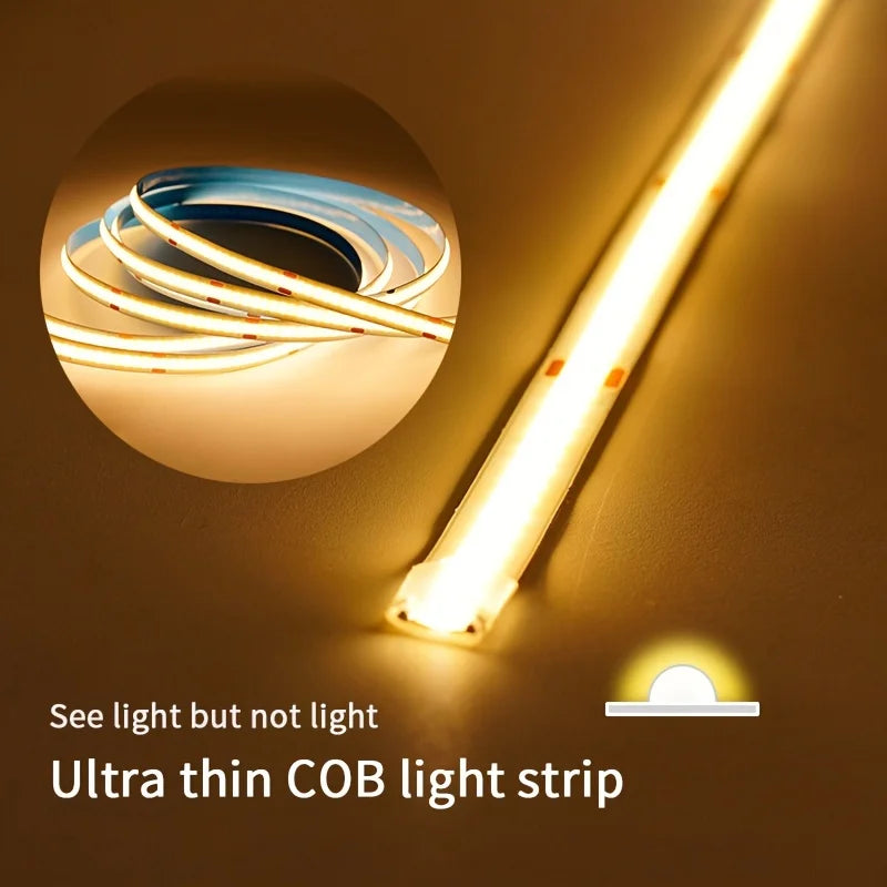 LED COB Strip with Touch Dimmer (5 V USB, Flexible)