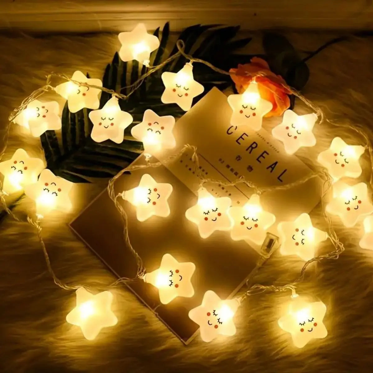 1PC Star LED String Lights | Battery Powered Decorative Lights for Valentine’s Day & Party Decorations