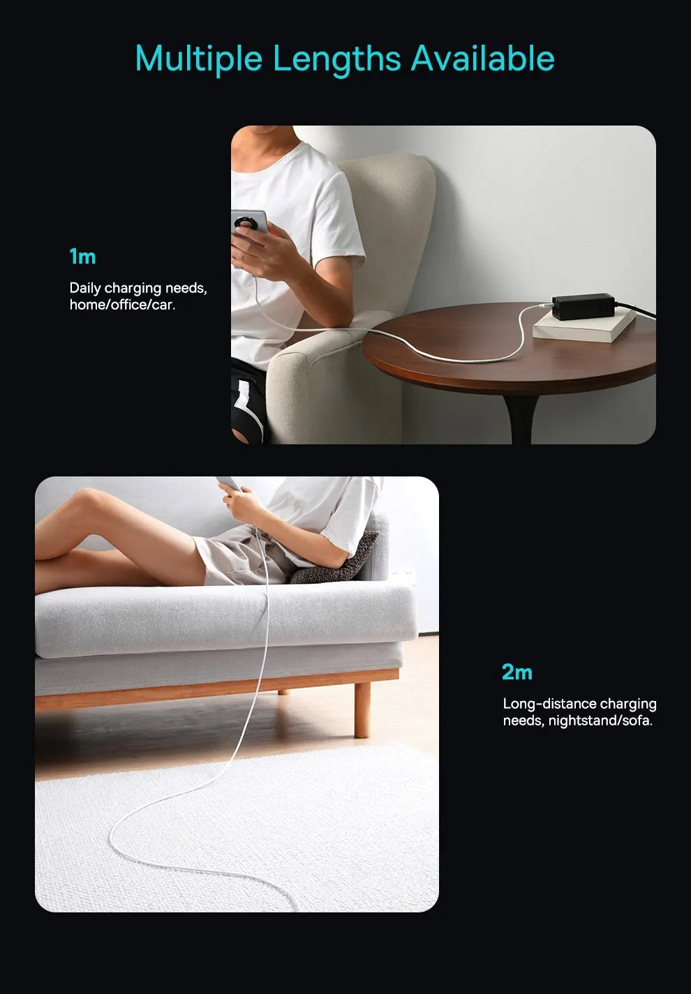 Baseus 100W USB C To Type C Cable For iPhone  16 15 Plus Pro Max PD Fast Charging Charger Cable For Macbook Xiaomi Samsung