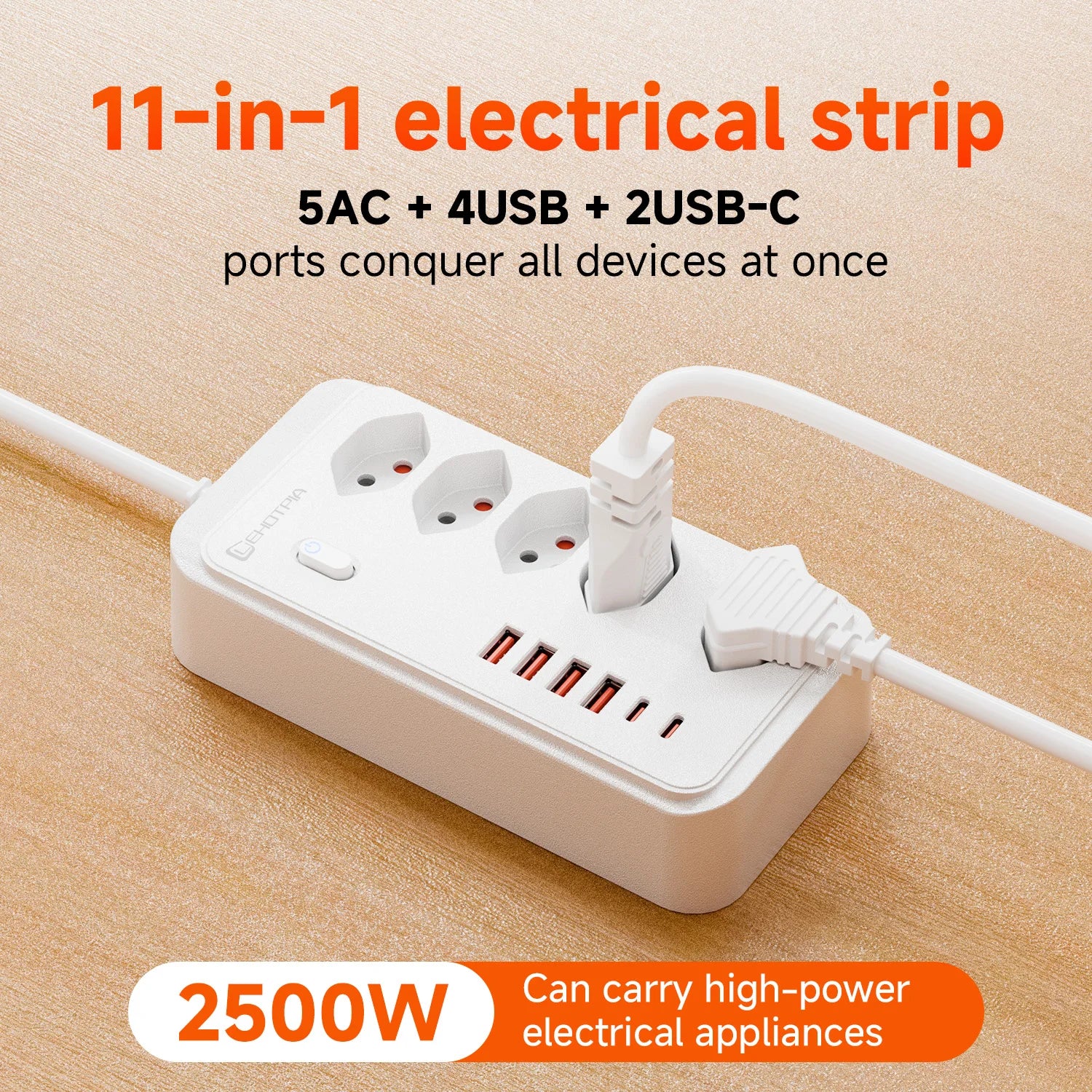 1-Switzerland AC Plug Wall Mounted Socket 1.8M Extension Cord Power Strip Outlets Network Adapter With USB C Ports Phone Chargeing