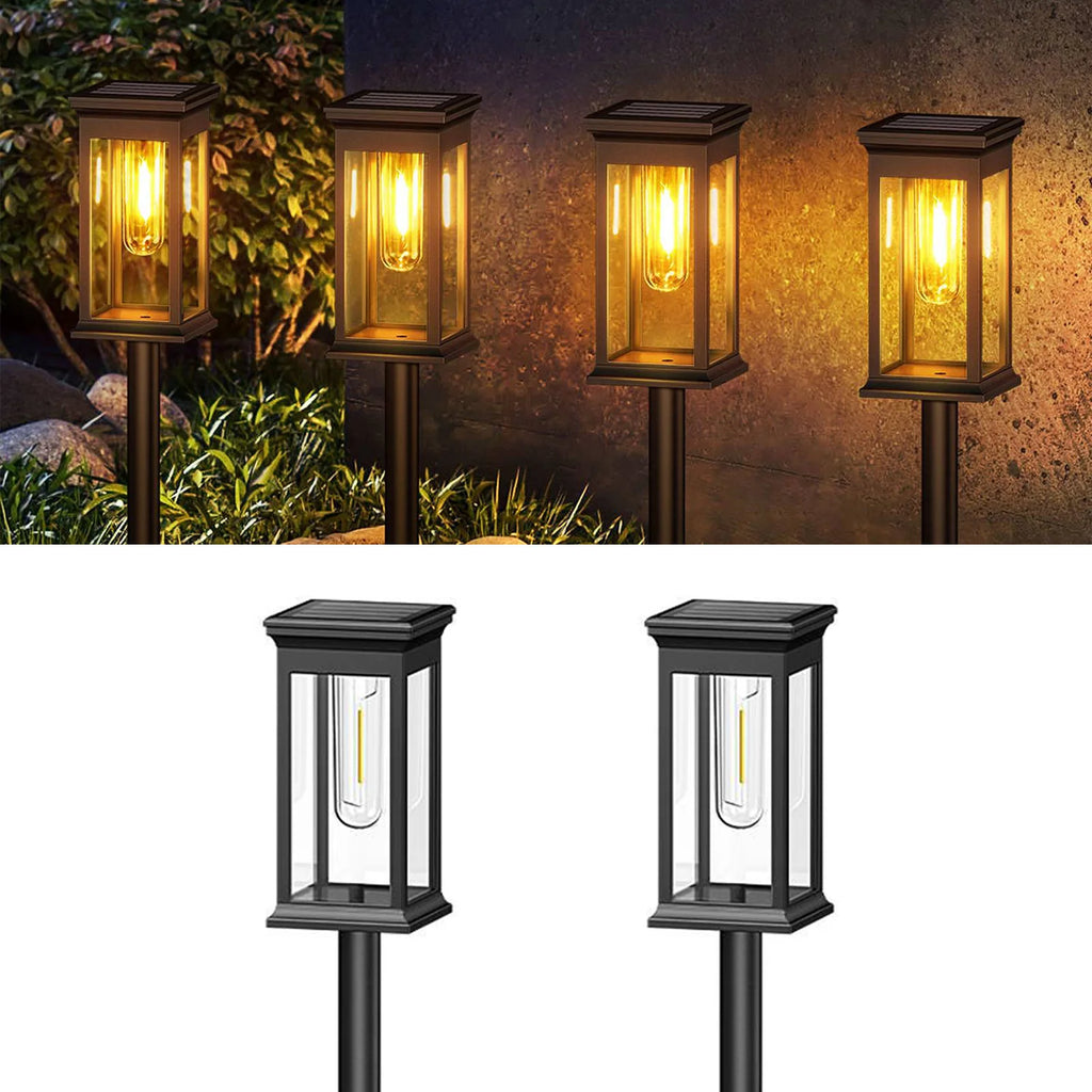 2, 6, 12 Pack Upgraded Solar Lights | 2700K Warm White | Super Bright, 12hrs for Yard, Garden, Walkway
