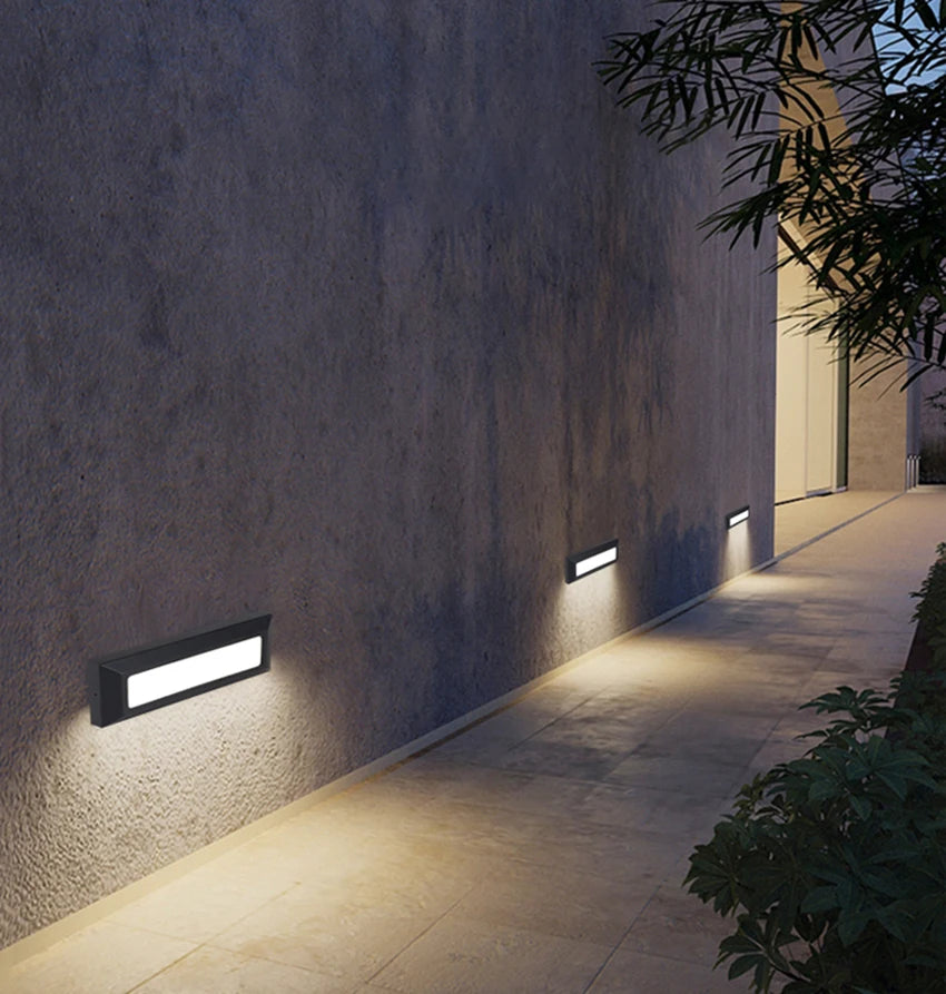 Surface mounted LED Stair Step Light 6W Waterproof Modern Alloy Sconces Wall Lamp for Porch Staircase Hotels Garden Pathway