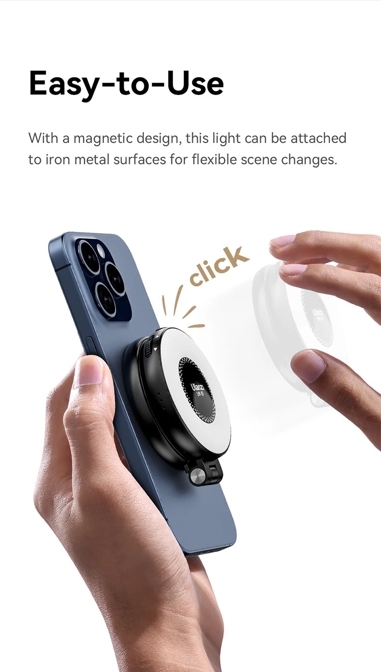 Ulanzi MA35 Selfie HandGrip Booster Bluetooth Shutter for iPhone 16 15 Android phone Photo Stabilizer Cold Shoe 1/4" Screw Mount