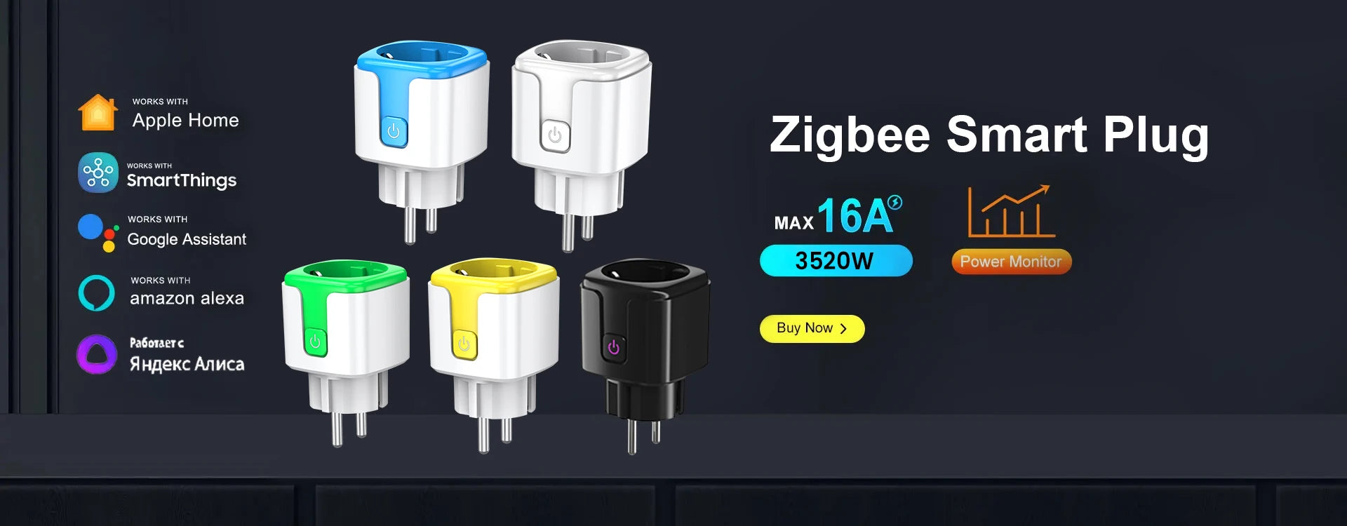 2-16A Smart Plug EU UK US Energy Monitor WiFi Socket Remote Control Timer Alexa Google Home for Electrical Socket Accessories