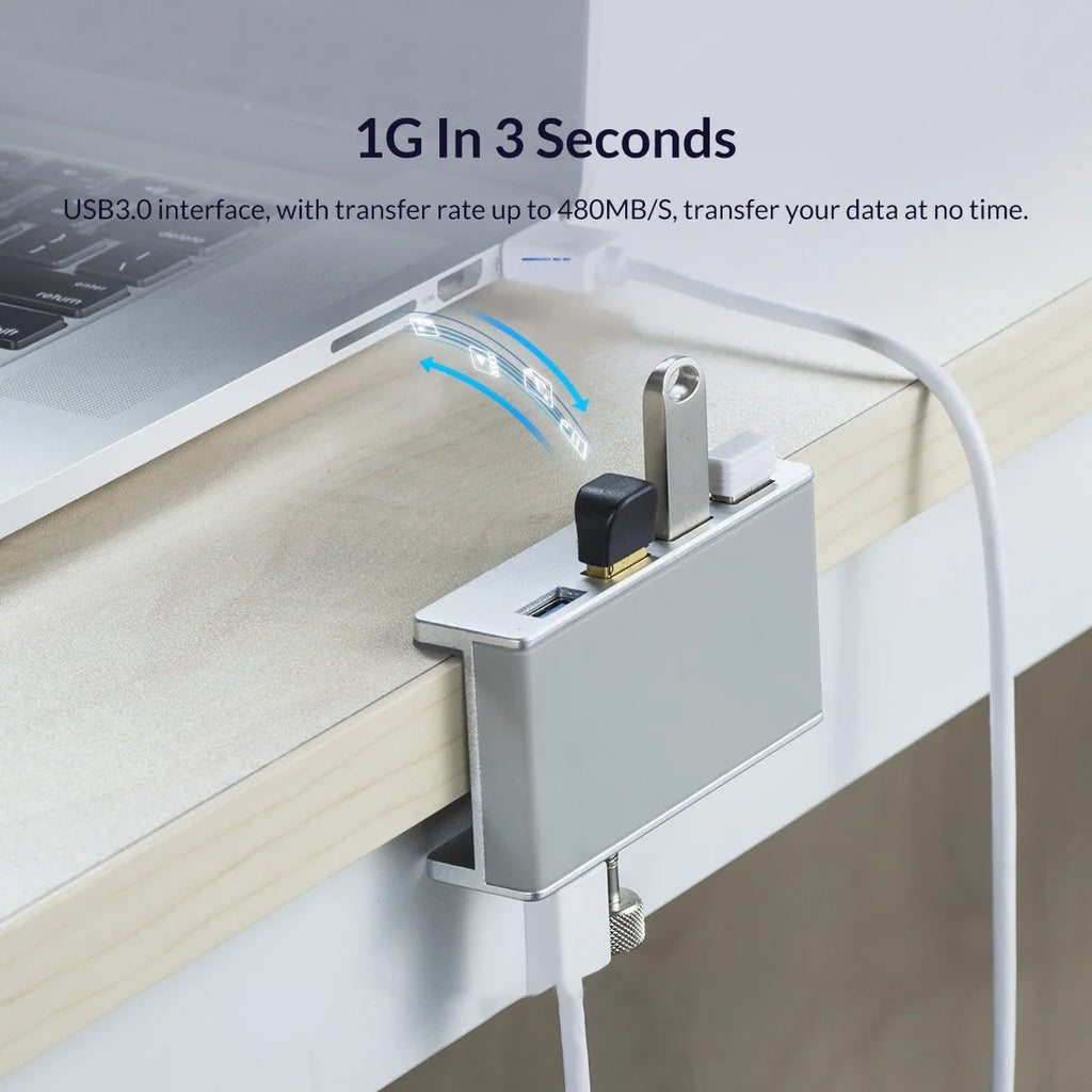10Gbps HUB USB3.2/3.0/2.0 Splitter Adapter Universal External Multi Clip Dock For iMac Macbook Lenovo Desktop PC Accessories