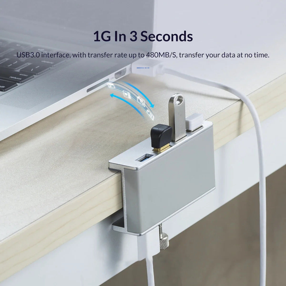10Gbps HUB USB3.2/3.0/2.0 Splitter Adapter Universal External Multi Clip Dock For iMac Macbook Lenovo Desktop PC Accessories