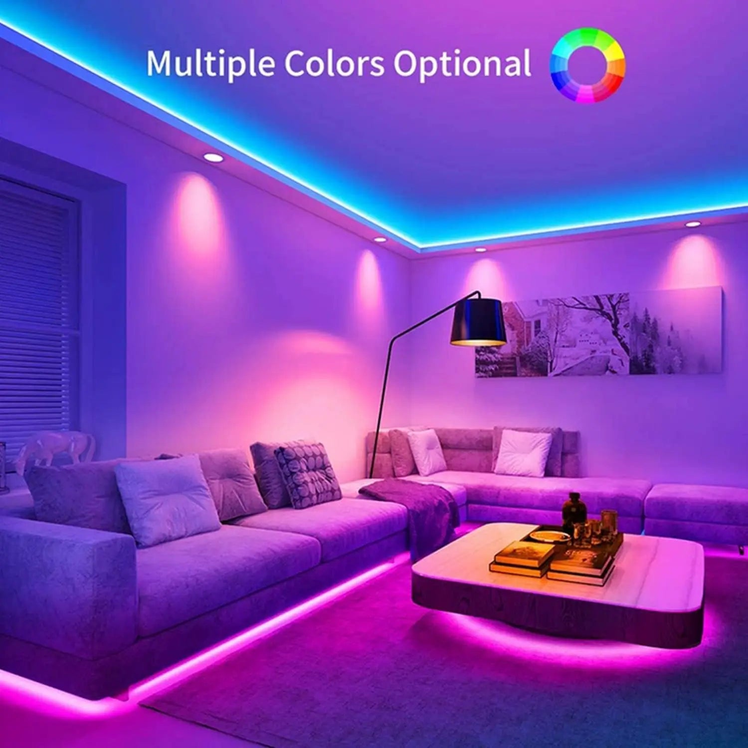 5m10m20m30m LED strip lamp music synchronization RGB Led strip lamp is used for indoor decoration of room and family party, and