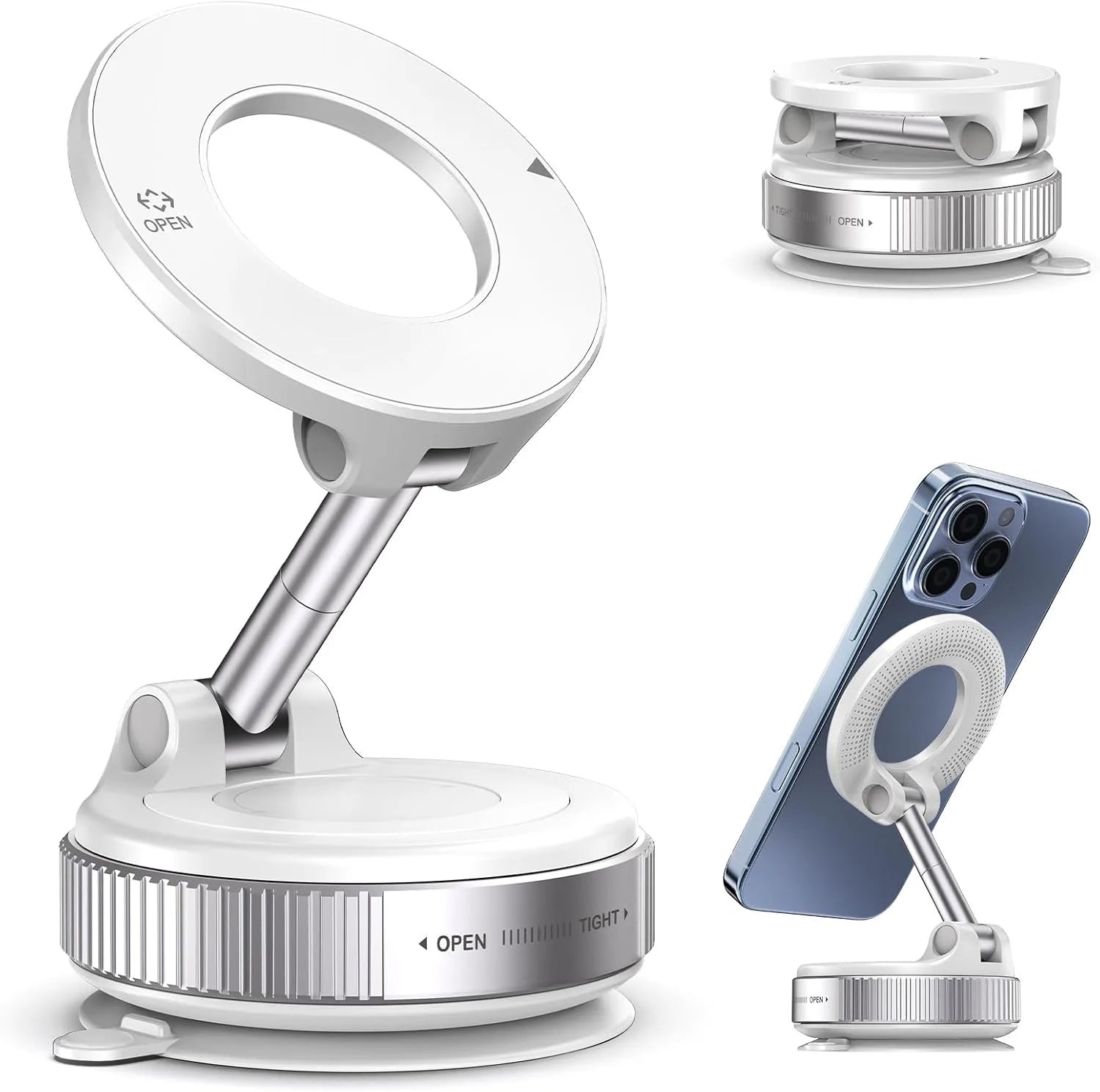 2025 Upgraded Vacuum Magnetic Phone Holder, for Magsafe Suction Cup Phone Mount Car Truck Accessories for Women Men