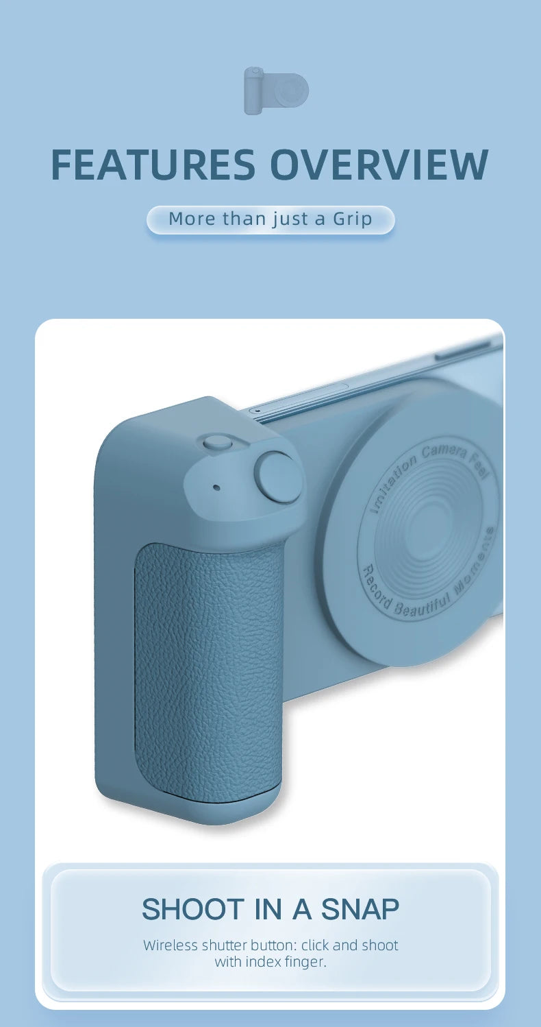 Magnetic Wireless Charger Stand Camera Handle (Bluetooth)