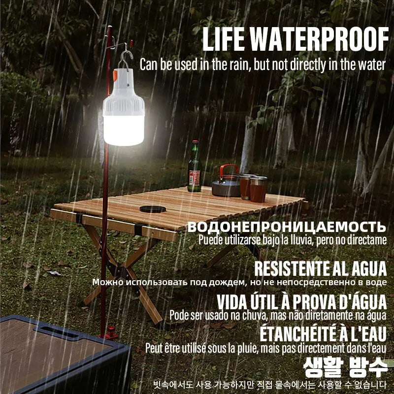 Outdoor USB Rechargeable LED Bulb – Emergency Lamp