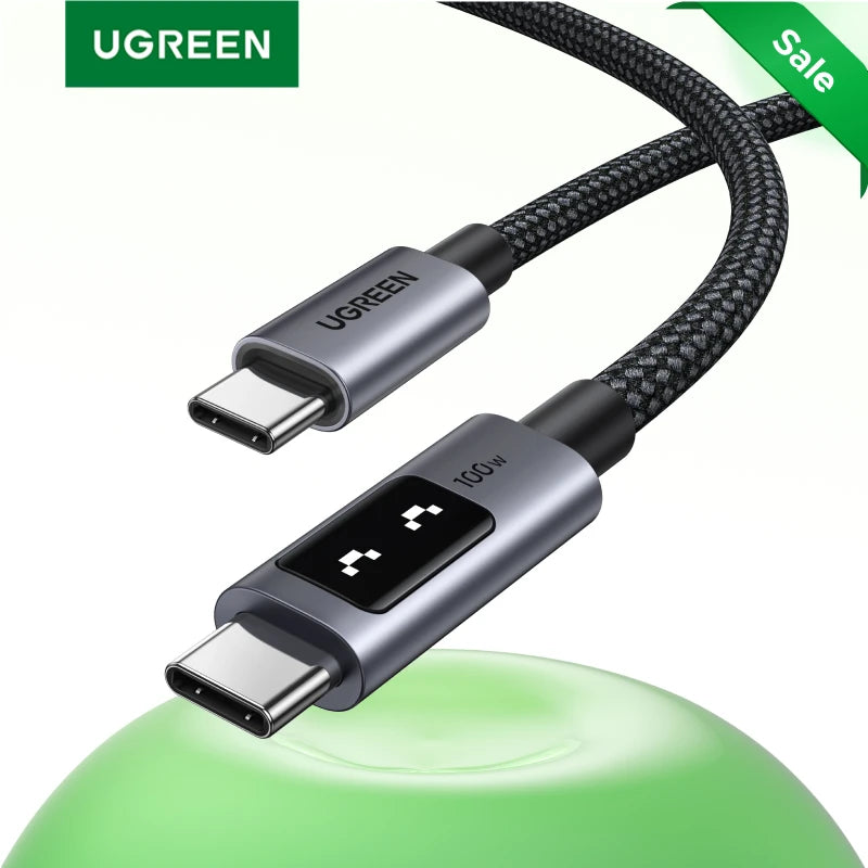 UGREEN UNO PD100W Fast Charge USB C Cable for iPhone 17 16 15 Type C to Type C Data Cord for Samsung Xiaomi MacBook Charge Cable