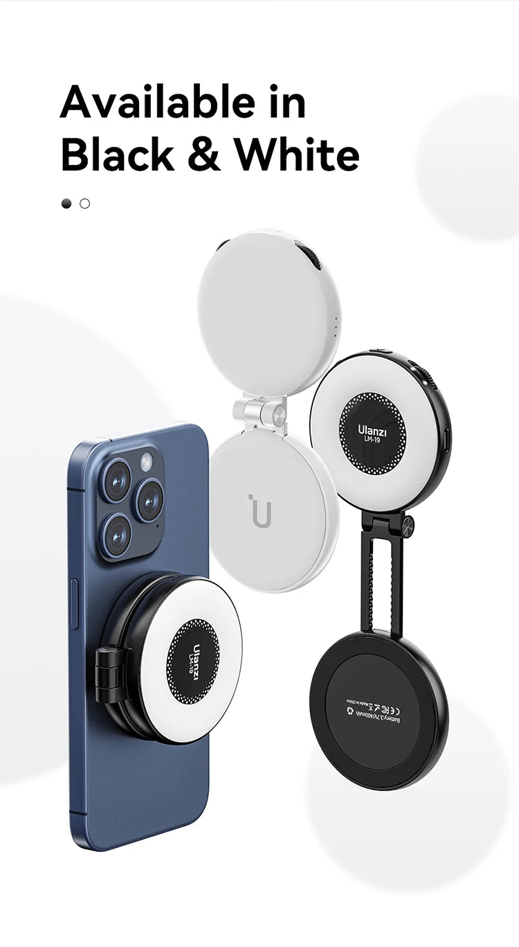 Ulanzi MA35 Selfie HandGrip Booster Bluetooth Shutter for iPhone 16 15 Android phone Photo Stabilizer Cold Shoe 1/4" Screw Mount