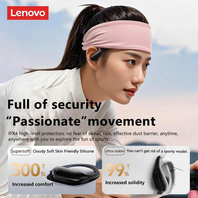 Lenovo XT55 Original Wireless Headphones OWS 5.4 Bluetooth Earphone HIFI Stereo Music Call Game Earbuds Sport Waterproof Headset