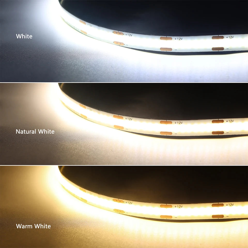 Under-Cabinet COB LED Strip Light (Touch-Sensor Dimmable)