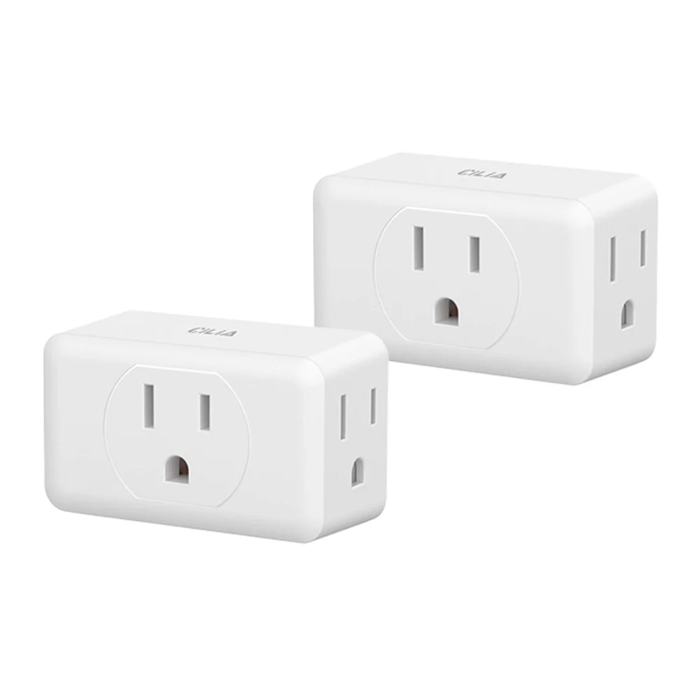 1-CILIA 3-Outlet US Plug Extender – Compact Wall Adapter for Travel, Home & Office