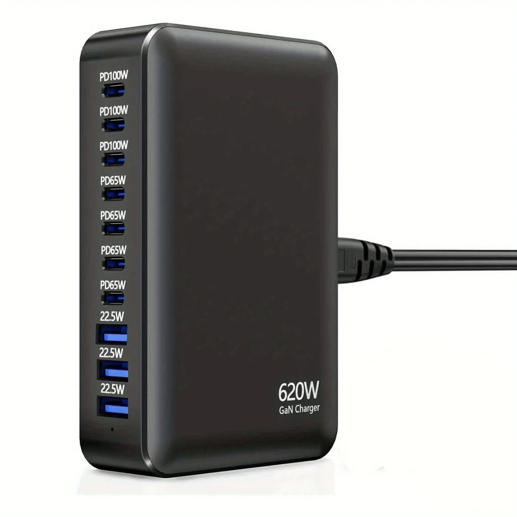 1-200/300/540/620W GaN high power Multi-Port Fast Charger multiple charging Station for iphone, for MacBook, for Samsung etc
