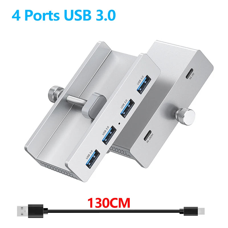 10Gbps HUB USB3.2/3.0/2.0 Splitter Adapter Universal External Multi Clip Dock For iMac Macbook Lenovo Desktop PC Accessories