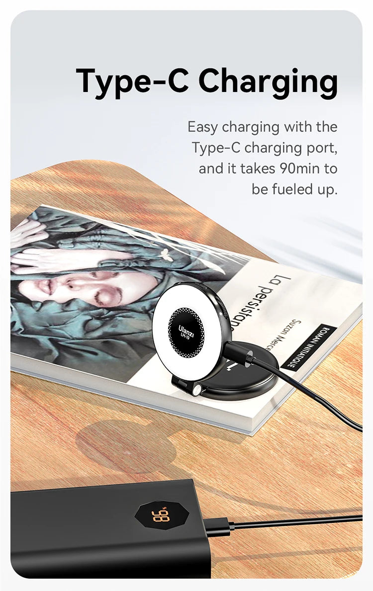 Ulanzi MA35 Selfie HandGrip Booster Bluetooth Shutter for iPhone 16 15 Android phone Photo Stabilizer Cold Shoe 1/4" Screw Mount