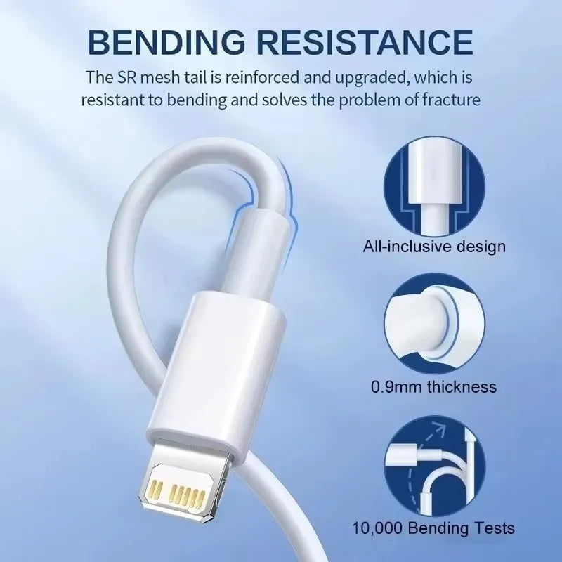 4-35W USB-C to USB-A Fast Charging Cable – PD Rapid Charger for iPhone & Android (Multiple Lengths)