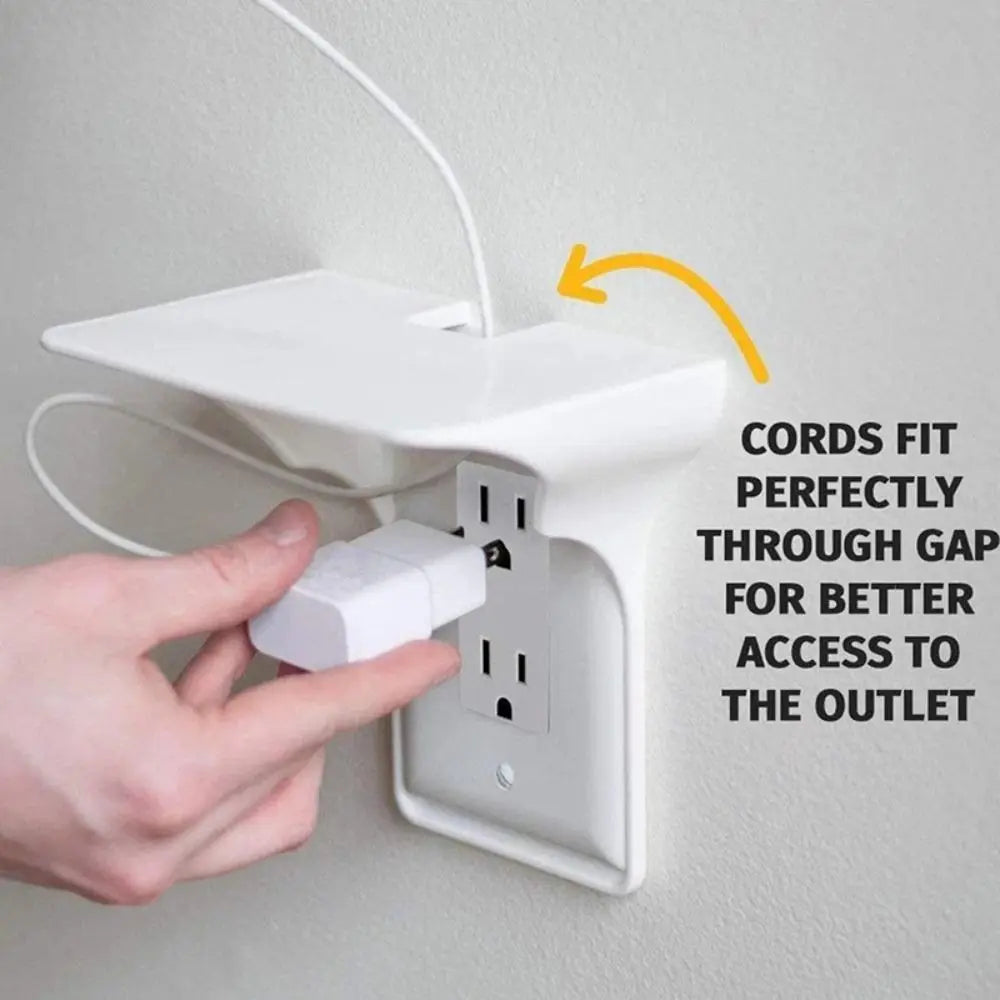 Wall Outlet Shelf Convenient Sturdy Mobile Phone Charging Holder Cable Usb Rack For Bathrooms Kitchens Living Rooms