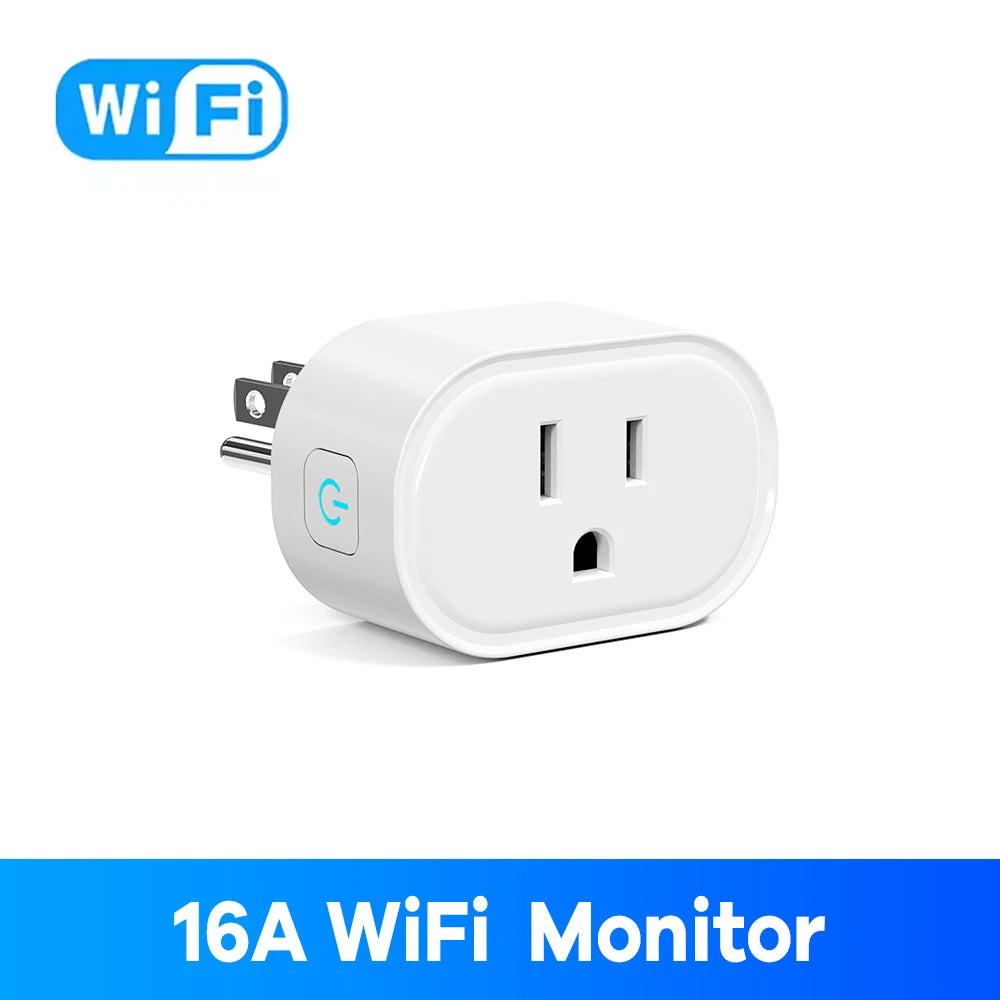 2-Tuya Smart Plug US Standard 10A/16A WiFi Outlet Works With Alexa Google Assistant APP Remote Control Timer Group Control for US