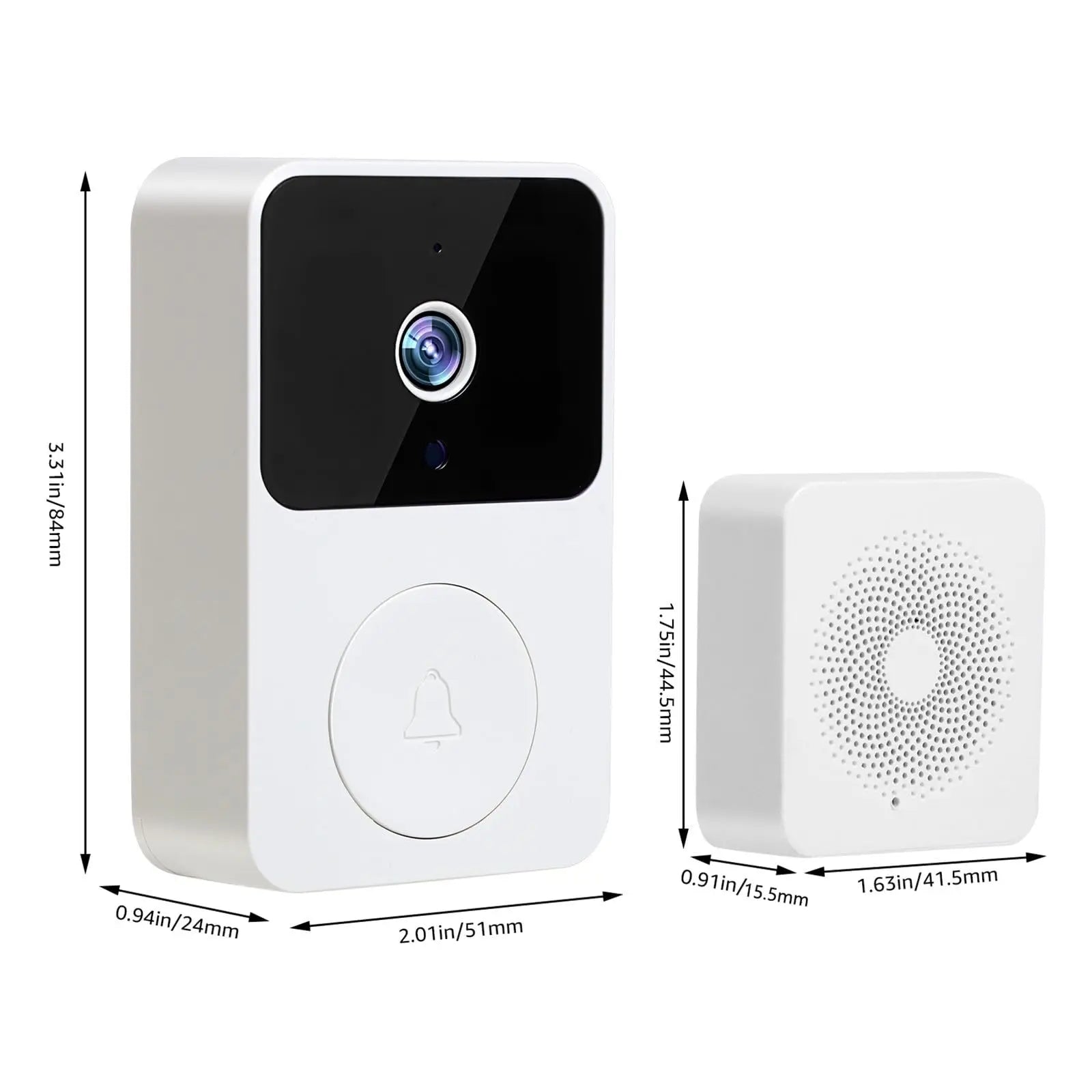 Doorbell Smart Home Door Bell Wireless Rechargeable Battery Outdoor HD Camera Two Way Audio Visual phone monitoring Doorbell