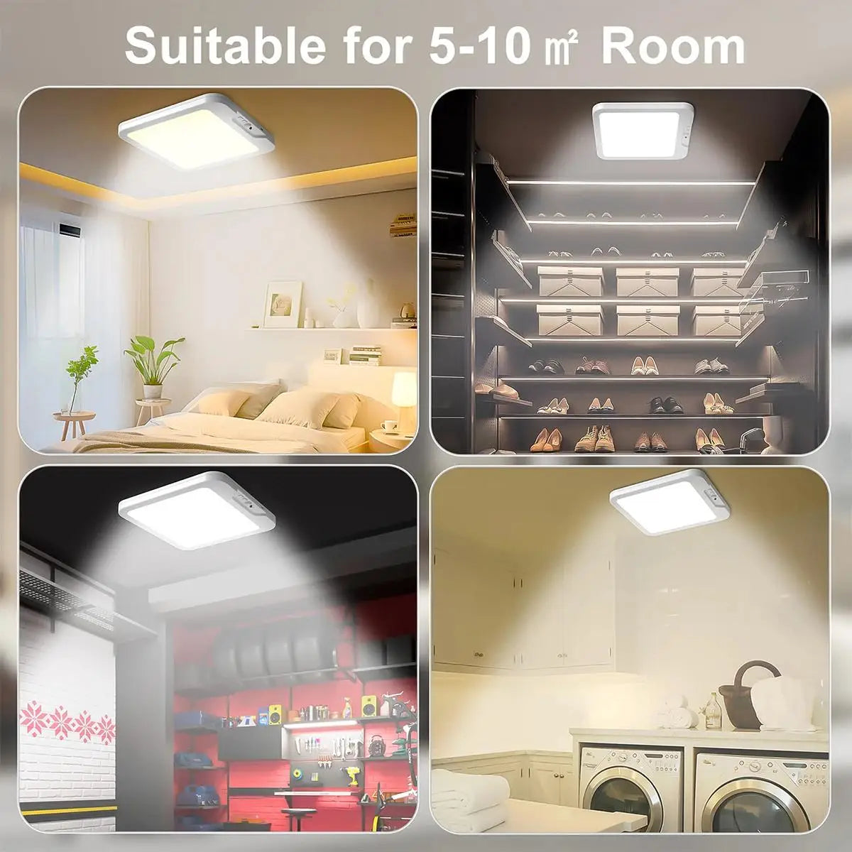 Wireless Motion Sensor LED Ceiling Light – Remote & Timer
