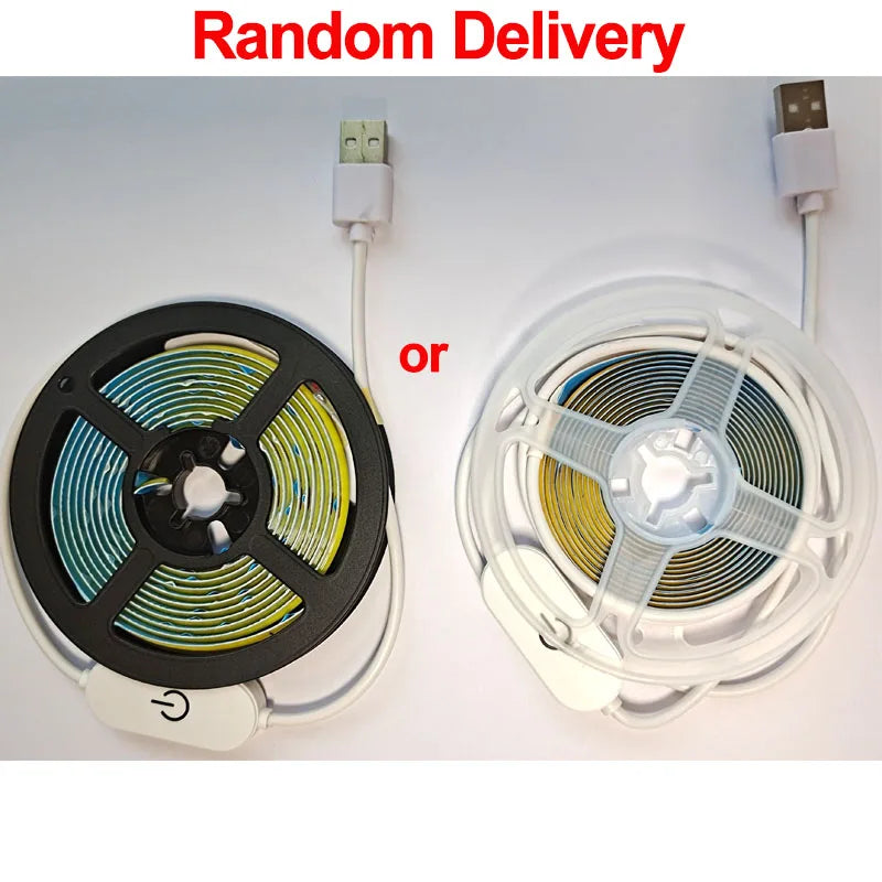 LED COB Strip with Touch Dimmer (5 V USB, Flexible)