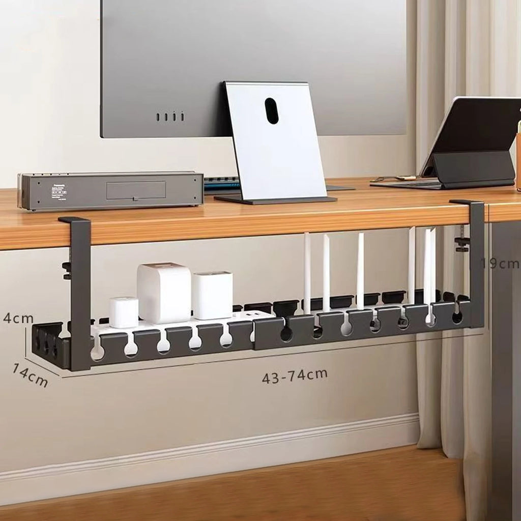 Under Table Storage Rack Metal Cable Management Tray For Home Office Kitchen Desk Wire Organizers Storage Accessories