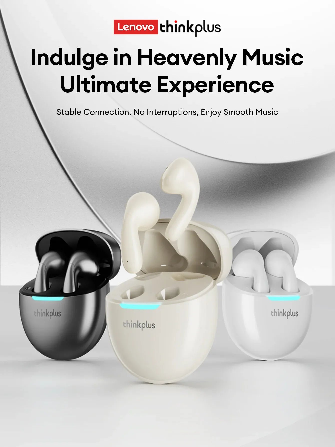 Original Lenovo LP48 TWS Wireless Earphones In Ear 5.4 Bluetooth Headset Music Call Game Noise Reduction EarBuds Sport Headphone