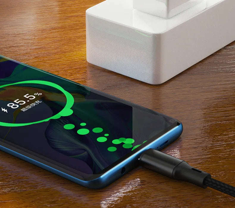 3 in 1 USB Charge Cable 3 Type-C 3 Micro USB Spliter Cord Fast Charging 5A For Mobile Phone Power Bank Charging Together 1.2m