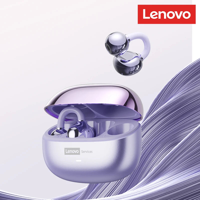 Original Lenovo LE302 Wireless Headphones Ear Clip Bluetooth 6.0 Earphones HIFI Stereo Music Call Game Noise Cancelling Earbuds