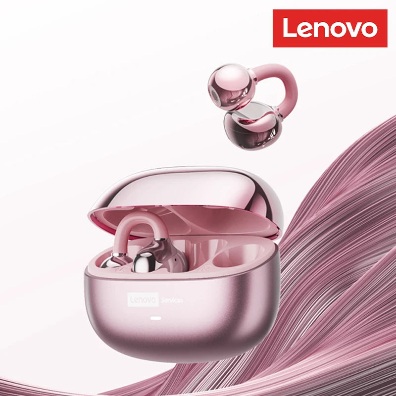 Original Lenovo LE302 Wireless Headphones Ear Clip Bluetooth 6.0 Earphones HIFI Stereo Music Call Game Noise Cancelling Earbuds