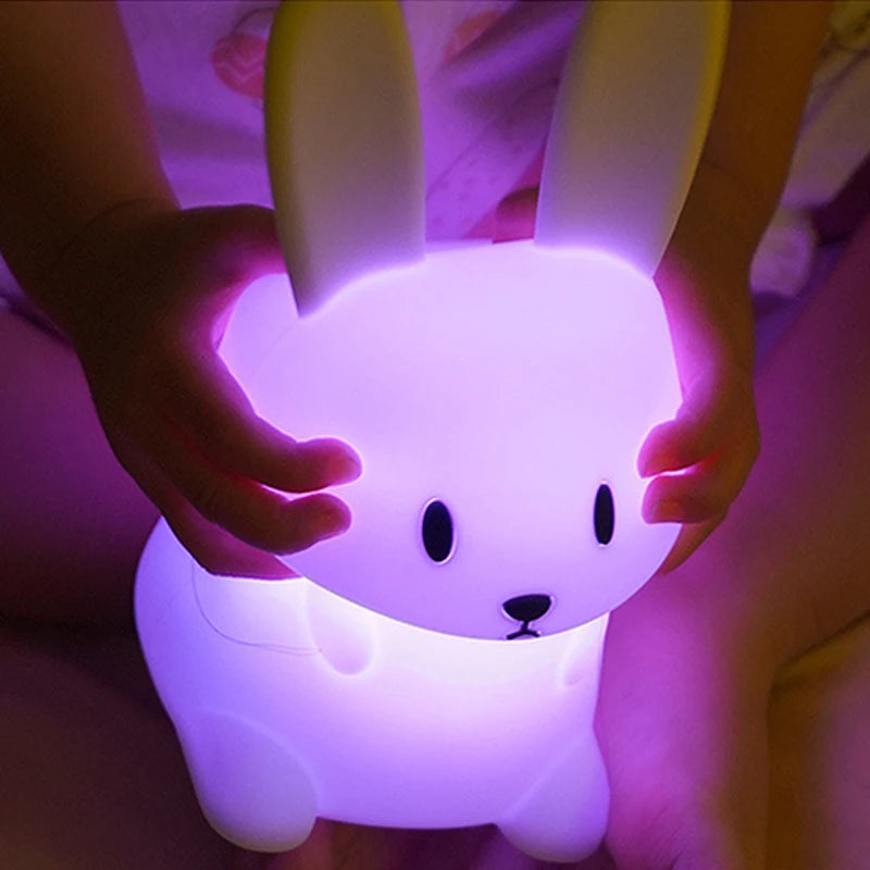 LED Night Light – Silicone Rabbit Touch Sensor Lamp