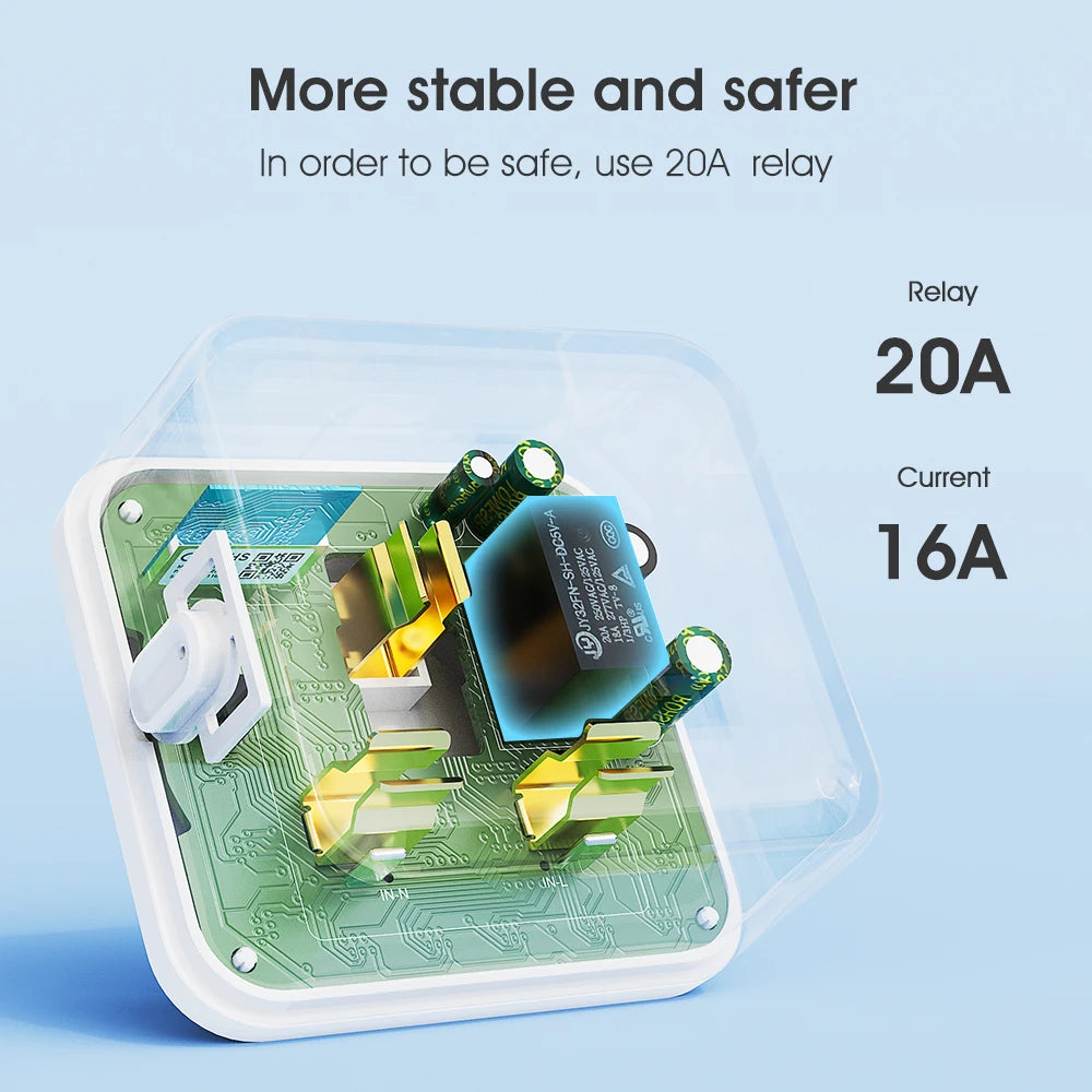 2-Tuya Smart Home Wireless WIFI Plug Socket UK EU US Universal 16A Travel Universal Conversion Socket Outlet Power Monitor Timer