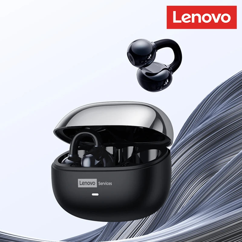 Original Lenovo LE302 Wireless Headphones Ear Clip Bluetooth 6.0 Earphones HIFI Stereo Music Call Game Noise Cancelling Earbuds