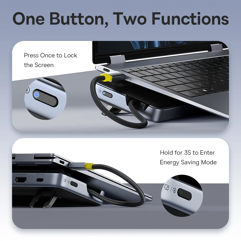 Baseus EH3 12-in-1 USB C Hub HDMI DP 4K 60Hz Triple Display 3.2 for MacBook Laptop PD 100W Type C HUB with Stand Docking Station