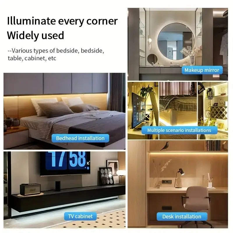 LED COB Strip with Touch Dimmer (5 V USB, Flexible)