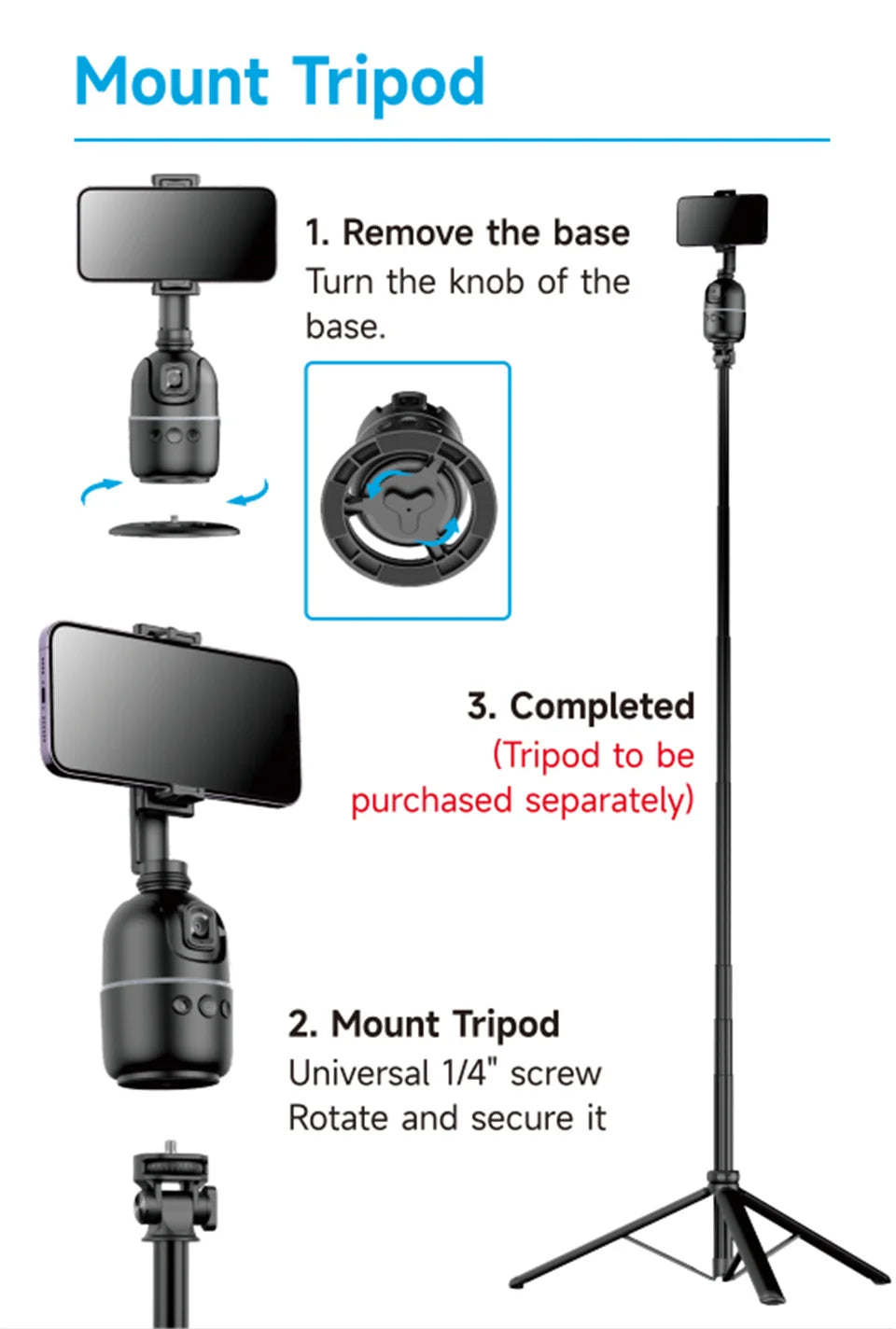 FGCLSY P03 Gimbal Stabilizer for Mobile Phone AI 360 Follow Selfie Stand Face Tracking Desktop Gimbal for Cellphone and Cameras