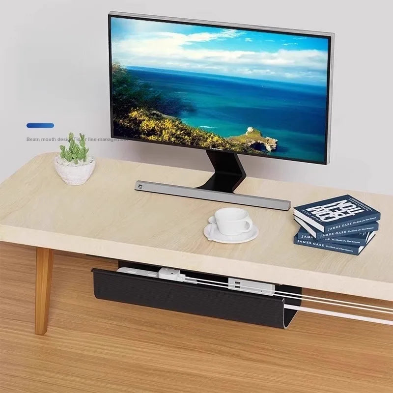 PVC Waterproof Cable Management Accessories J Channel Desk Cable Organizer Wiring Ducts Cable Protecter Under Desk Tv Background