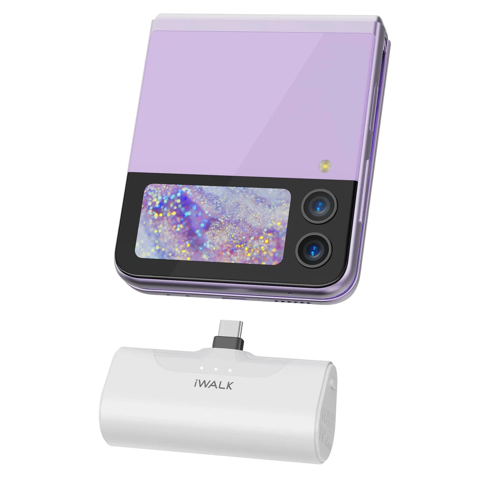 iWALK Pocket power bank mini portable capsule, digital display cute mobile power bank 4500mAh, suitable for iPhone Lightning int