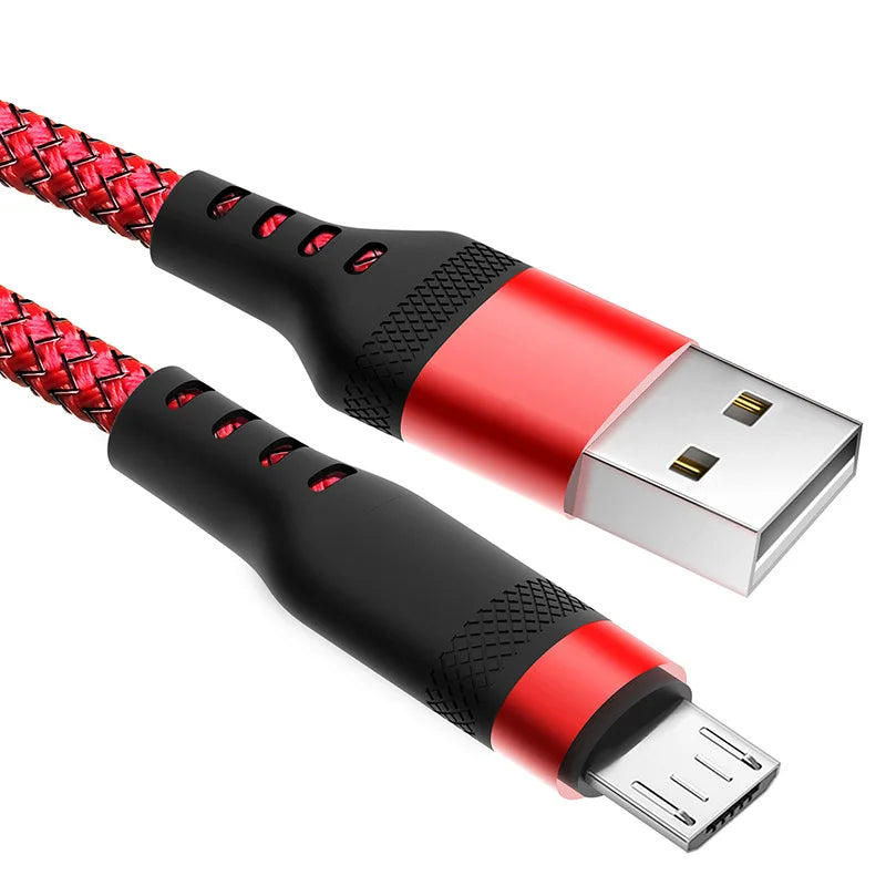 4-YUAIJA 3-in-1 Braided Fast Charging & Data Sync Cable – Lightning / Type-C / Micro USB (6A Max)