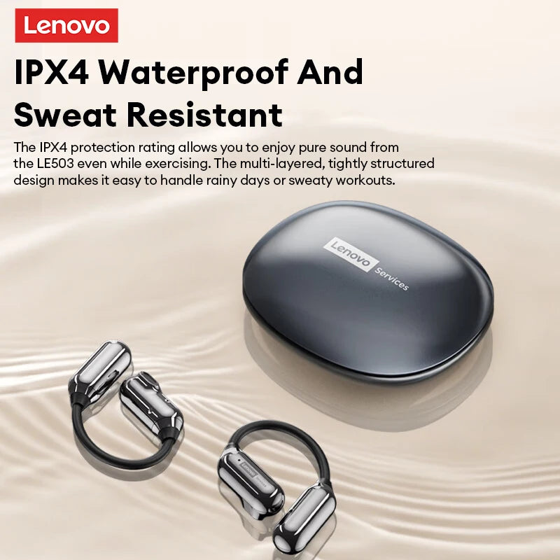 Lenovo LE503 OWS Bone Conduction Wireless 6.0 Bluetooth Headphones HD Stereo Music Game Earphones Noise Cancelling Sport Earbuds