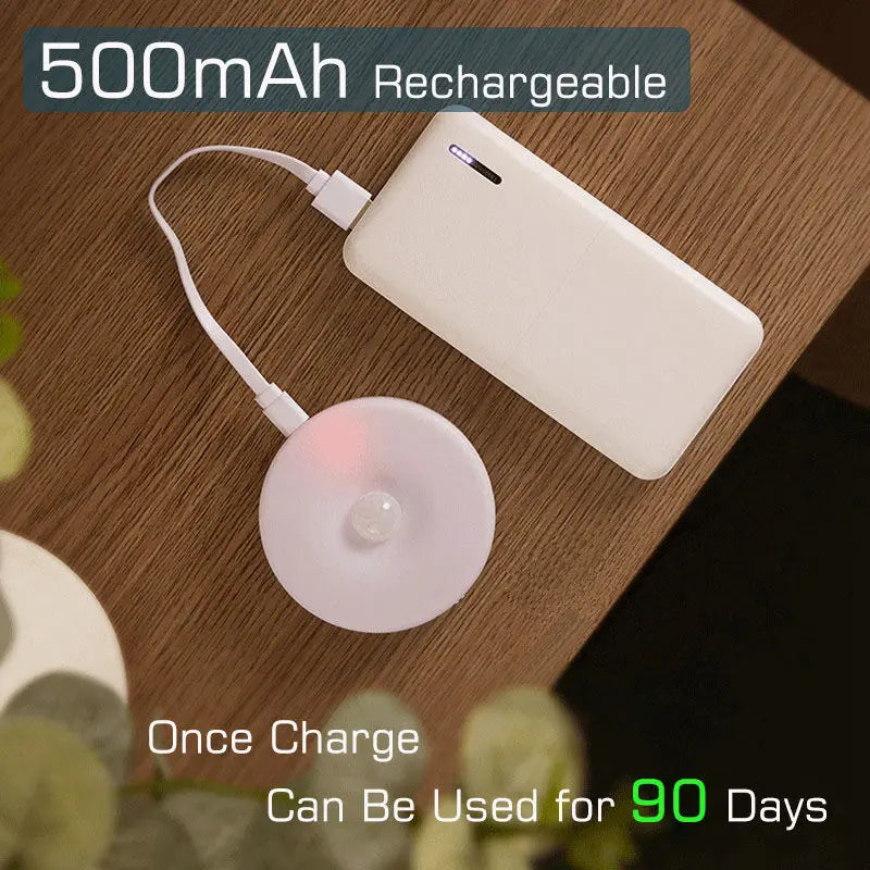 Motion Sensor Light | USB Rechargeable Night Light LED Lamp for Kitchen, Bedroom, Stairs, Hallway, Cabinet, Closet, Wardrobe Nightlight