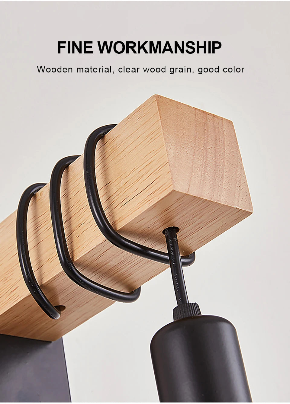 Retro Wood Wall Lamp Vintage Sconce (E27)