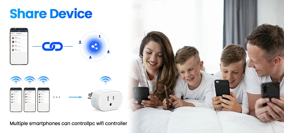 2-Tuya Smart Plug US Standard 10A/16A WiFi Outlet Works With Alexa Google Assistant APP Remote Control Timer Group Control for US